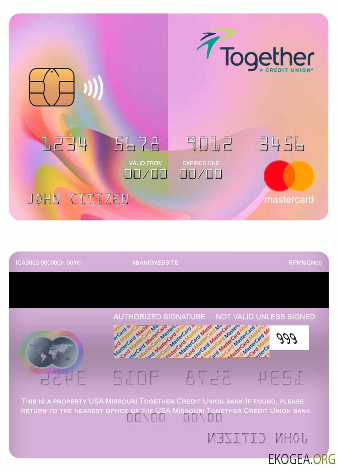 USA Missouri Together Credit Union banque mastercard